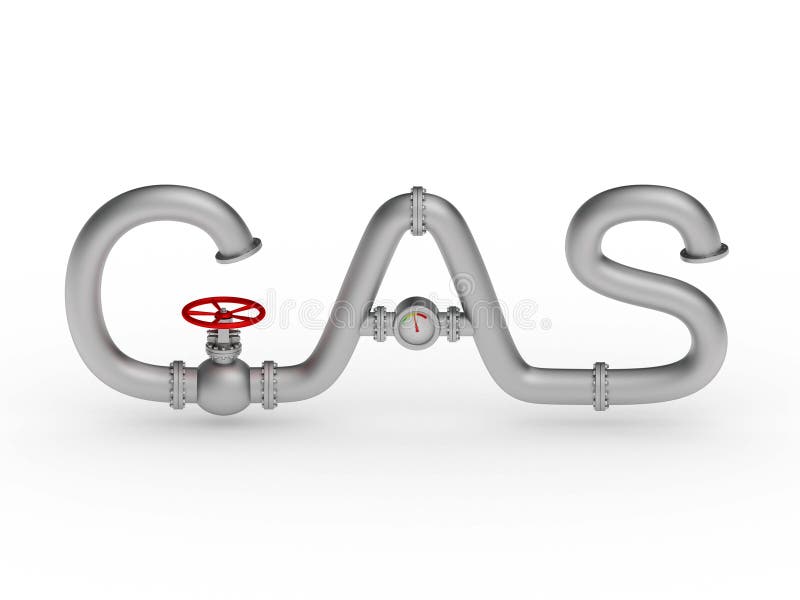 Gas word from pipes stock illustration. Illustration of concept 61255090