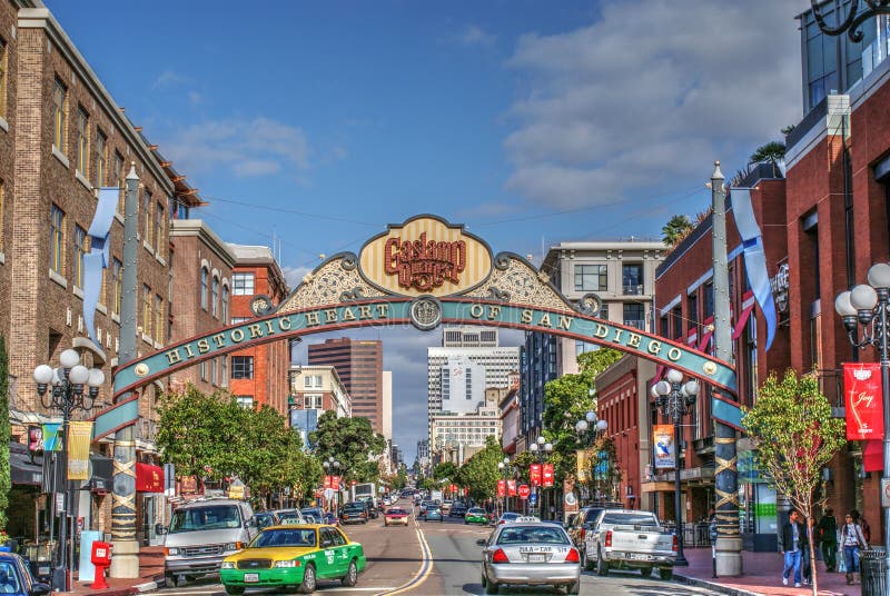 Gaslamp Quarter, San Diego, California royalty free stock photos Gaslamp Quarter, San Diego, California royalty free stock photos
