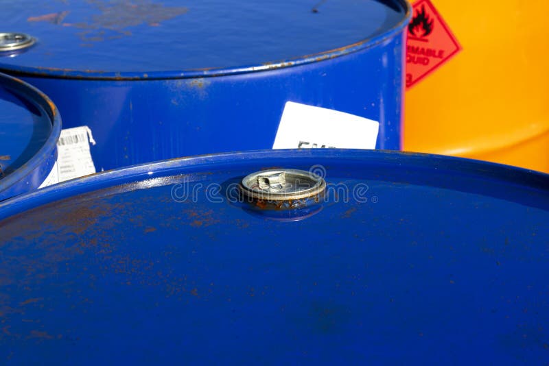 Gasoline drums stock photo. Image of area, litre, fuel 141995228