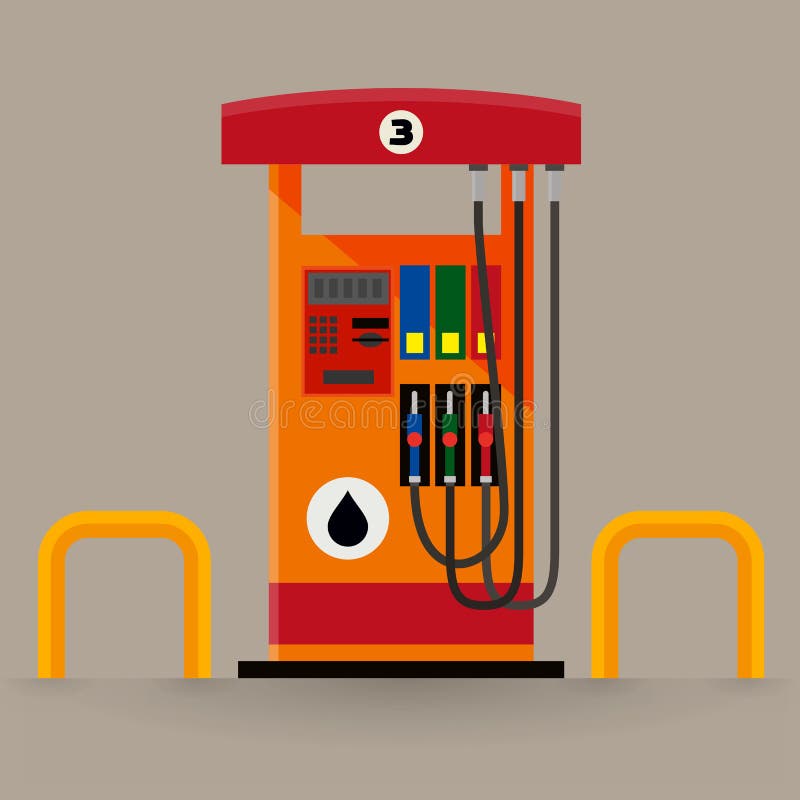Gaspumpstation royaltyfri illustrationer Gaspumpstation royaltyfri illustrationer
