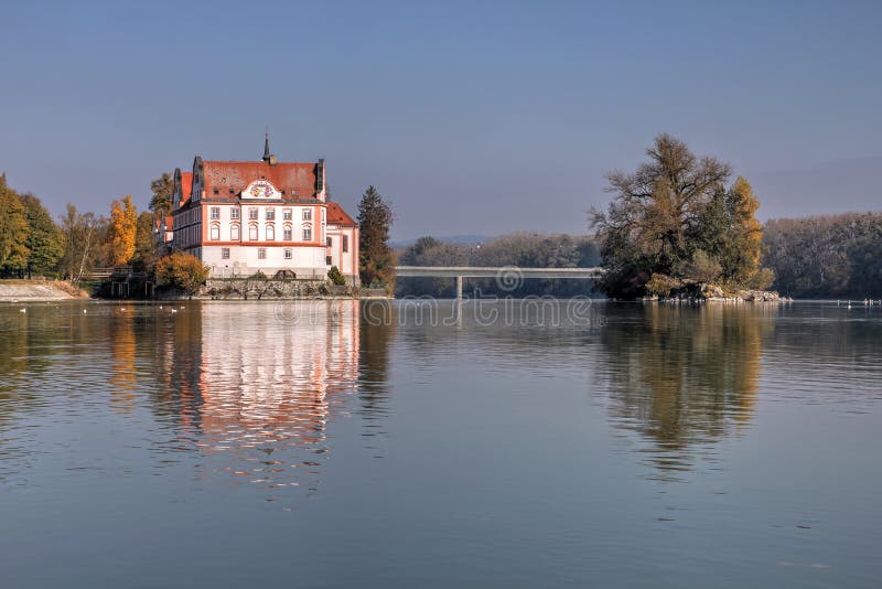 Gasthaus Schloss Neuhaus morgens, Deutschland stockfotos Gasthaus Schloss Neuhaus morgens, Deutschland stockfotos