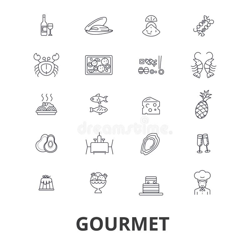 Gastronomische pictogramreeks vector illustratie Gastronomische pictogramreeks vector illustratie