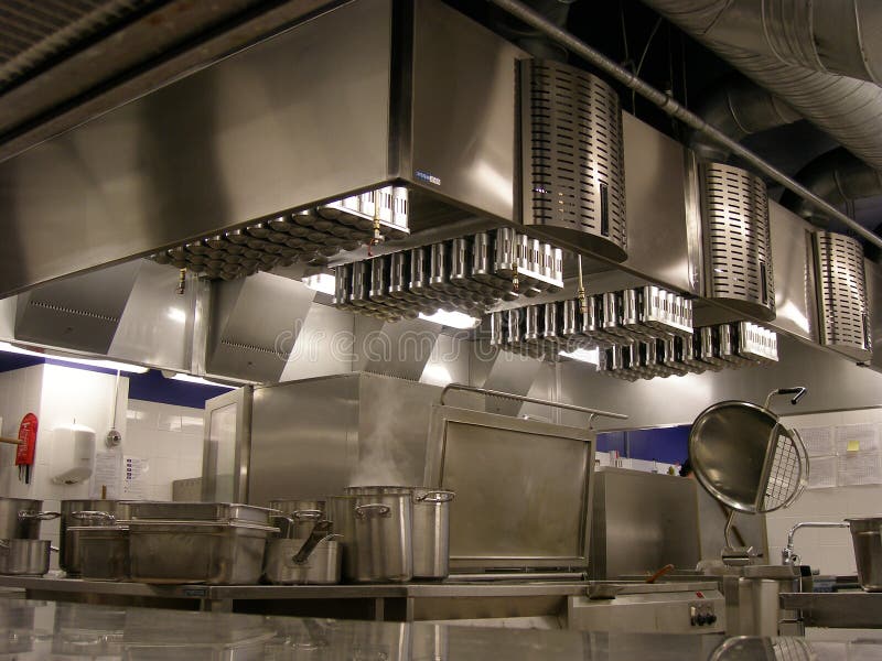 Empty restaurant kitchen with stainless steel. Empty restaurant kitchen with stainless steel