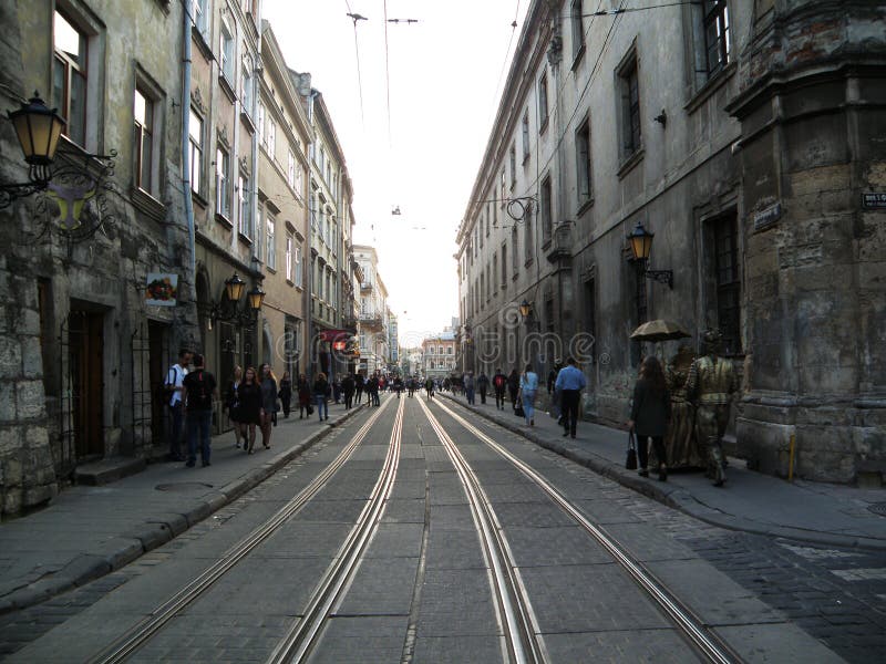 Gata i LVIV/Lwà ³ w, royaltyfria foton Gata i LVIV/Lwà ³ w, royaltyfria foton