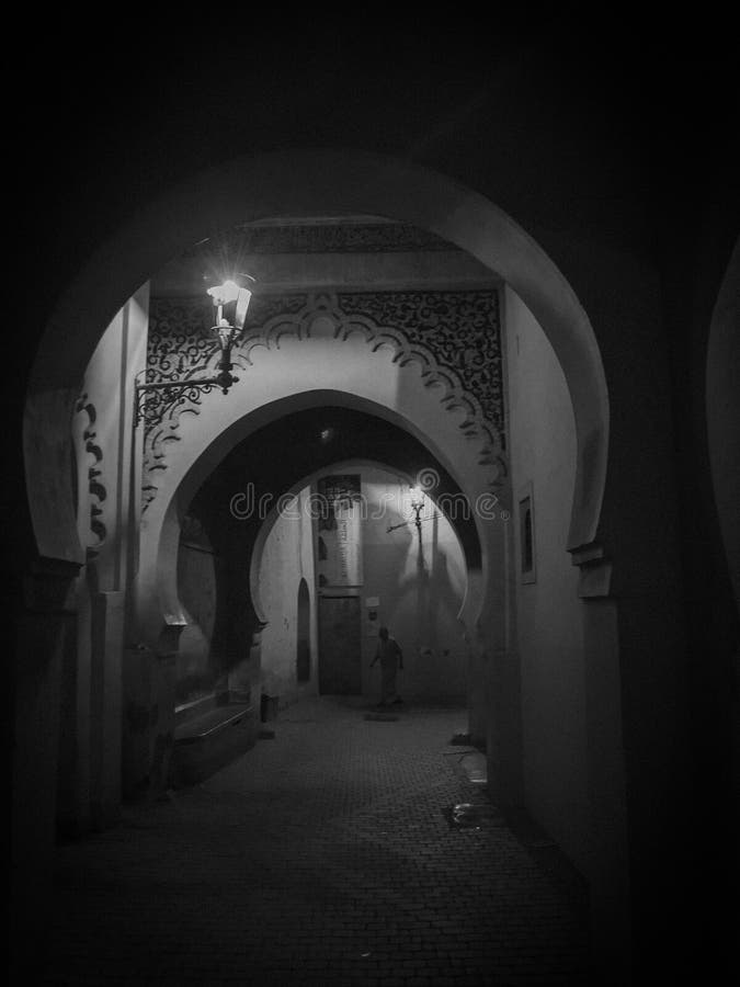 Gata Marocko, blått, medina, marrakech fotografering för bildbyråer Gata Marocko, blått, medina, marrakech fotografering för bildbyråer