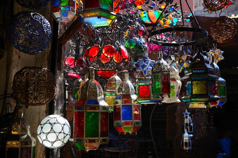 Gatamarknad i Marrakech arkivbilder Gatamarknad i Marrakech arkivbilder