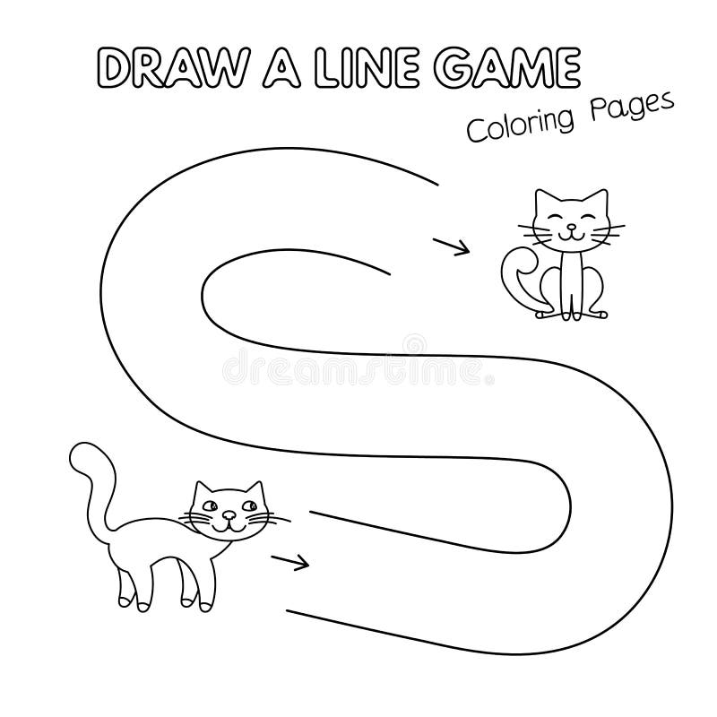 Desenhos Animados Gatos Gatinhos Crianças Jogo Labirinto Labirinto Com  Animais imagem vetorial de buchan© 481554848