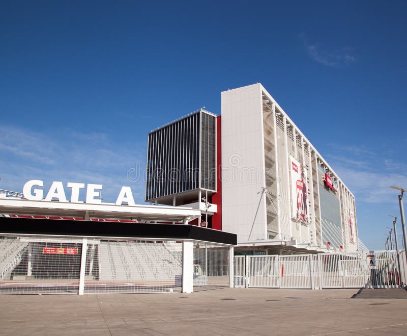 SF 49ers New Stadium Gate a Editorial Stock Image - Image of modern, stadium:  42998989