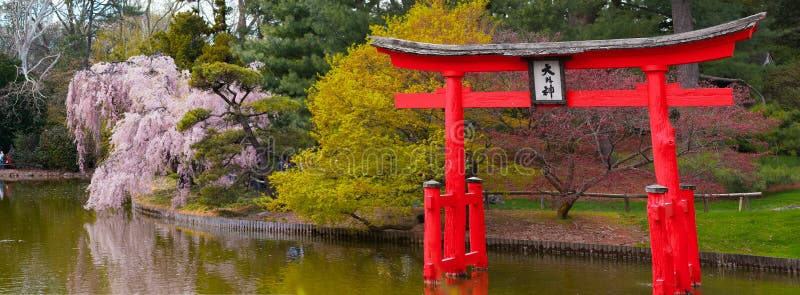 The gate of the shrine is Japan. stock photos The gate of the shrine is Japan. stock photos