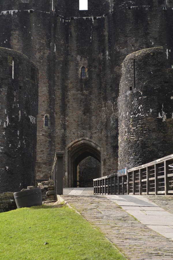 Gatehouse, Caerphilly-Schloss lizenzfreie stockfotografie Gatehouse, Caerphilly-Schloss lizenzfreie stockfotografie