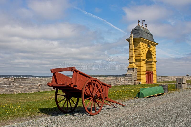 Gates On The Atlantic Ocean At The Fortress Of Louisbourg stock photography Gates On The Atlantic Ocean At The Fortress Of Louisbourg stock photography