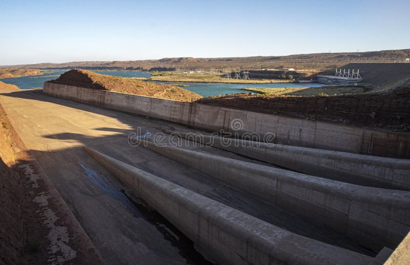 Gates of a Hydroelectric Dam Stock Image Image of industrial