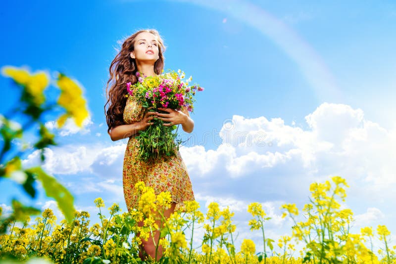 Gathering flowers