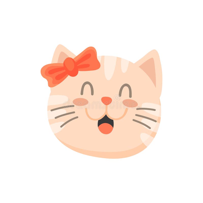 Desenho Animado De Gato Fofo Isolado Emoji Ilustração do Vetor - Ilustração  de sorriso, cômico: 225028066