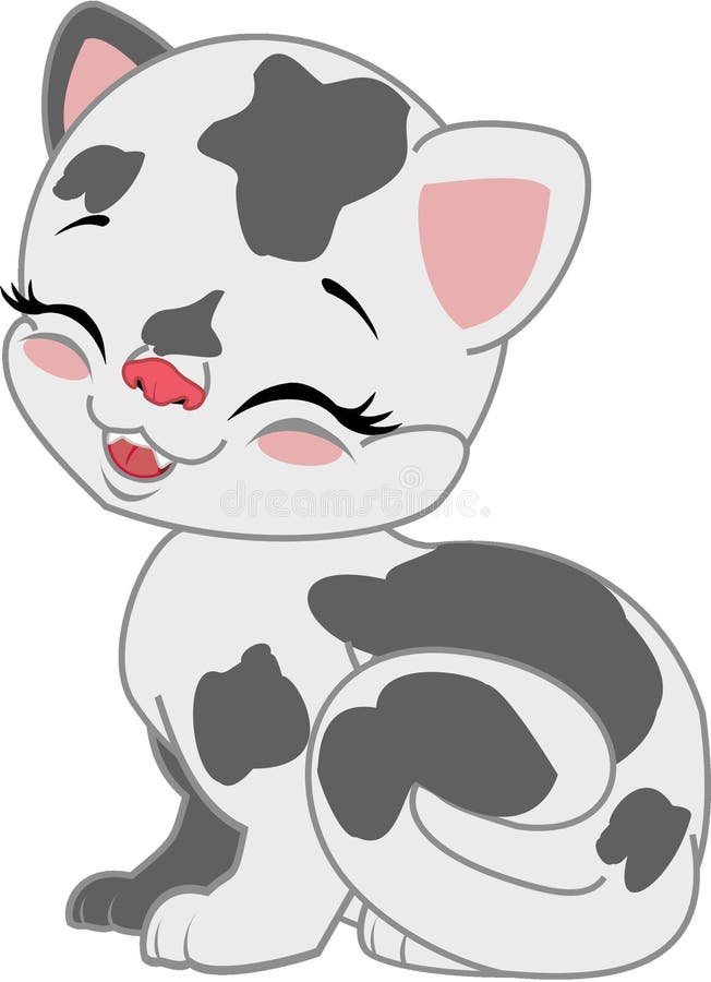 Um Gato Manchado Preto E Branco Dos Desenhos Animados PNG Imagens Gratuitas  Para Download - Lovepik