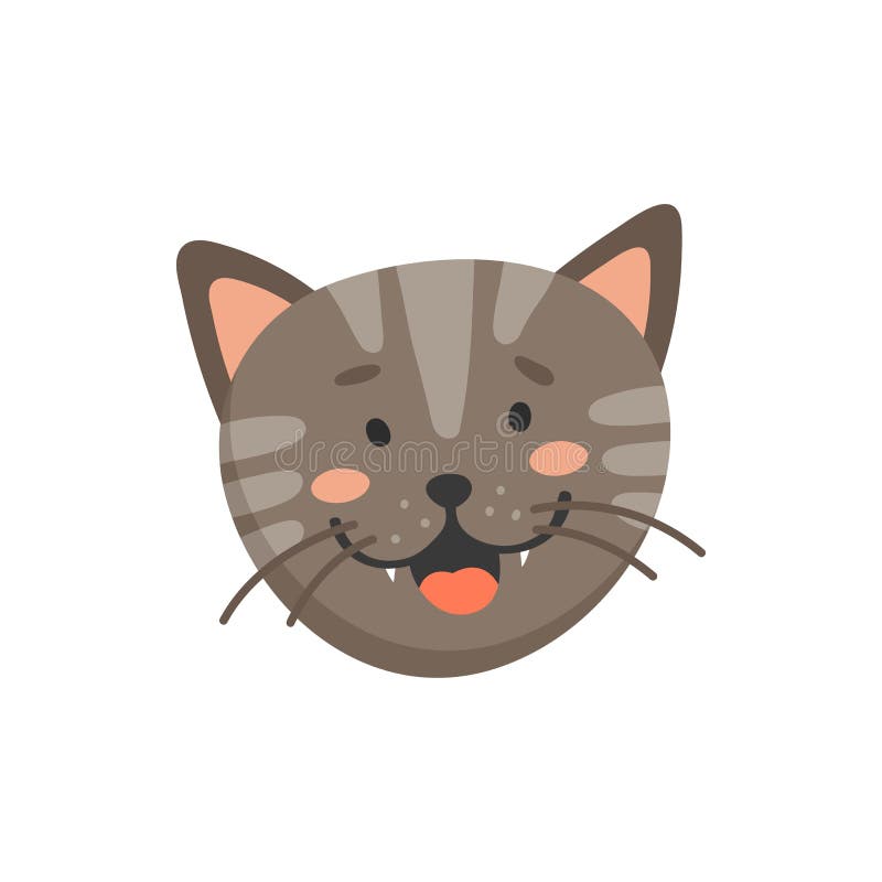 Desenho Animado De Gato Fofo Isolado Emoji Ilustração do Vetor - Ilustração  de sorriso, cômico: 225028066