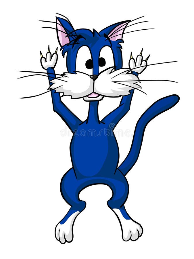 Gato com as patas levantadas ilustração royalty free Gato com as patas levantadas ilustração royalty free