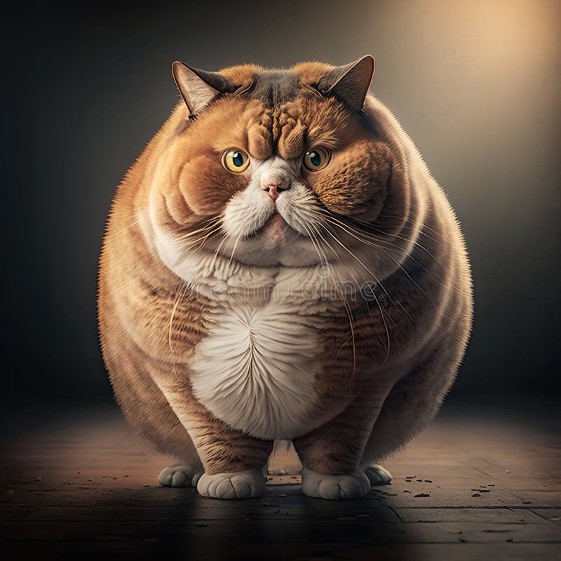 Jogo gordo do gato foto de stock. Imagem de pele, olhar - 81036450
