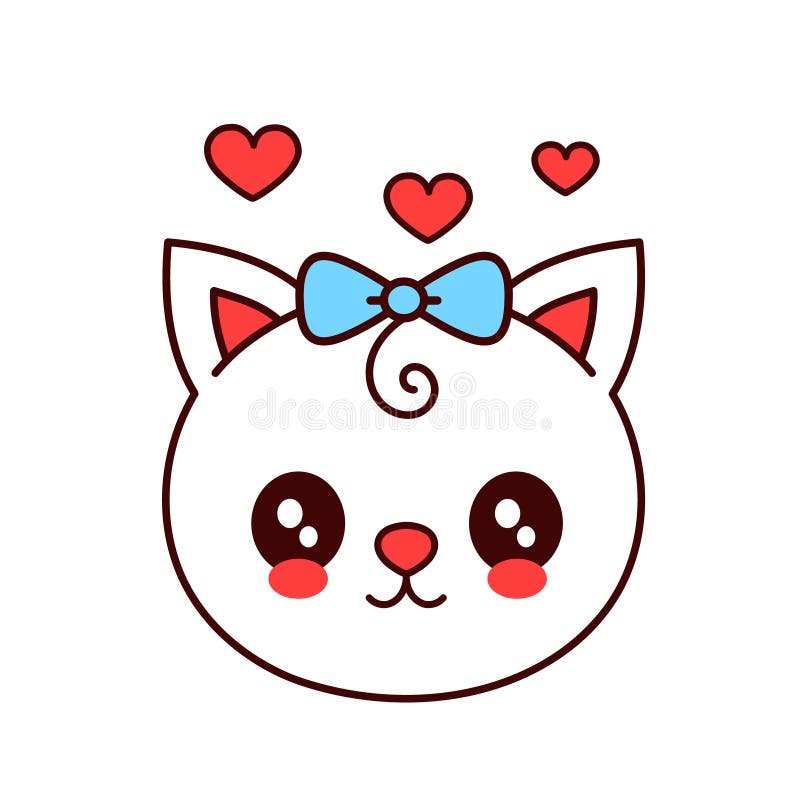 Gato divertido sonriente lindo, cara del gatito Vector ilustración del vector Gato divertido sonriente lindo, cara del gatito Vector ilustración del vector