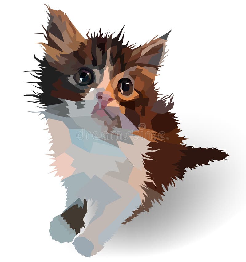 Gato do polyhonal do vetor ilustração do vetor Gato do polyhonal do vetor ilustração do vetor