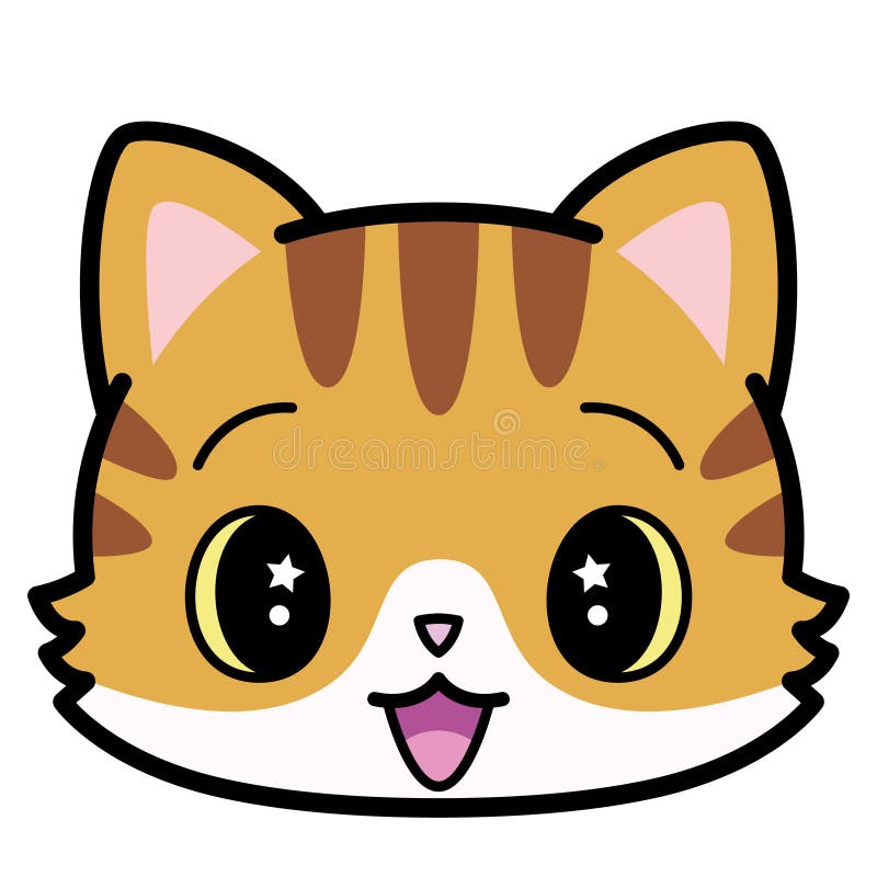 Desenho Animado De Gato Fofo Isolado Emoji Ilustração do Vetor - Ilustração  de sorriso, cômico: 225028066