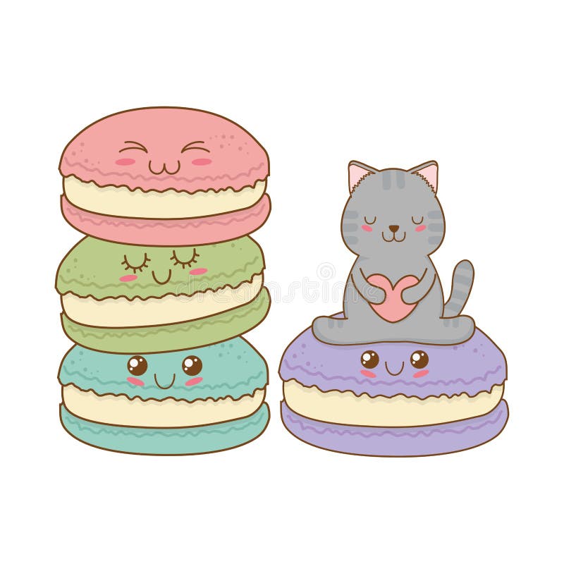 Como Desenhar e Colorir Cookie Cat (Donut de gato) Kawaii Fofo