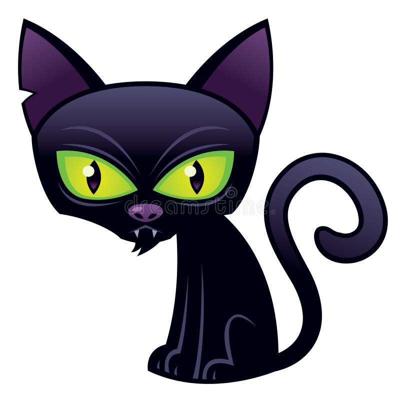 Gato Preto Fofo Usa Chapéu De Bruxa No Halloween Vetor Premium PNG