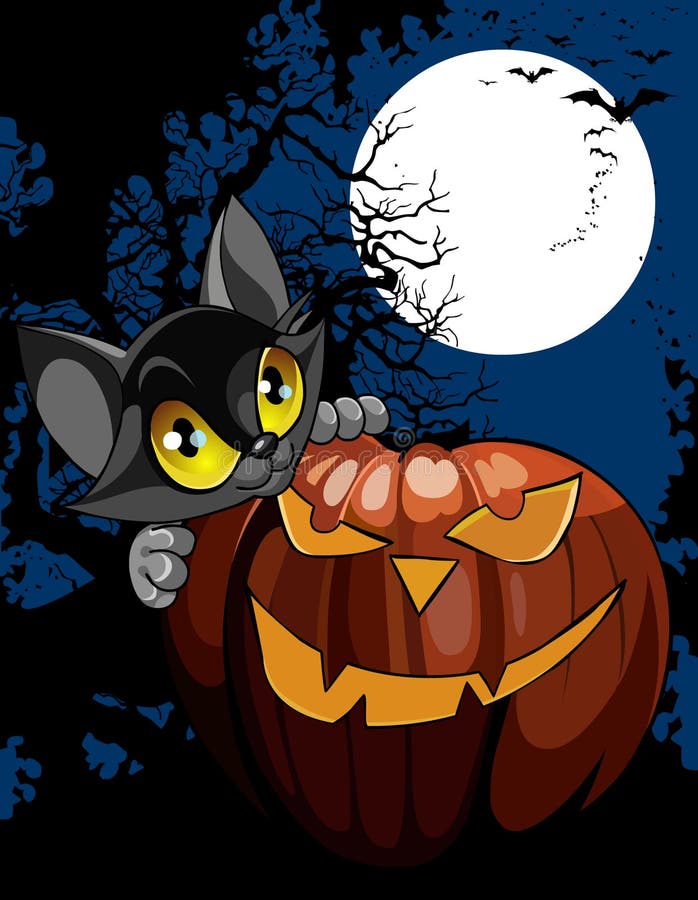 Ilustra??o de halloween dos desenhos animados do motoqueiro