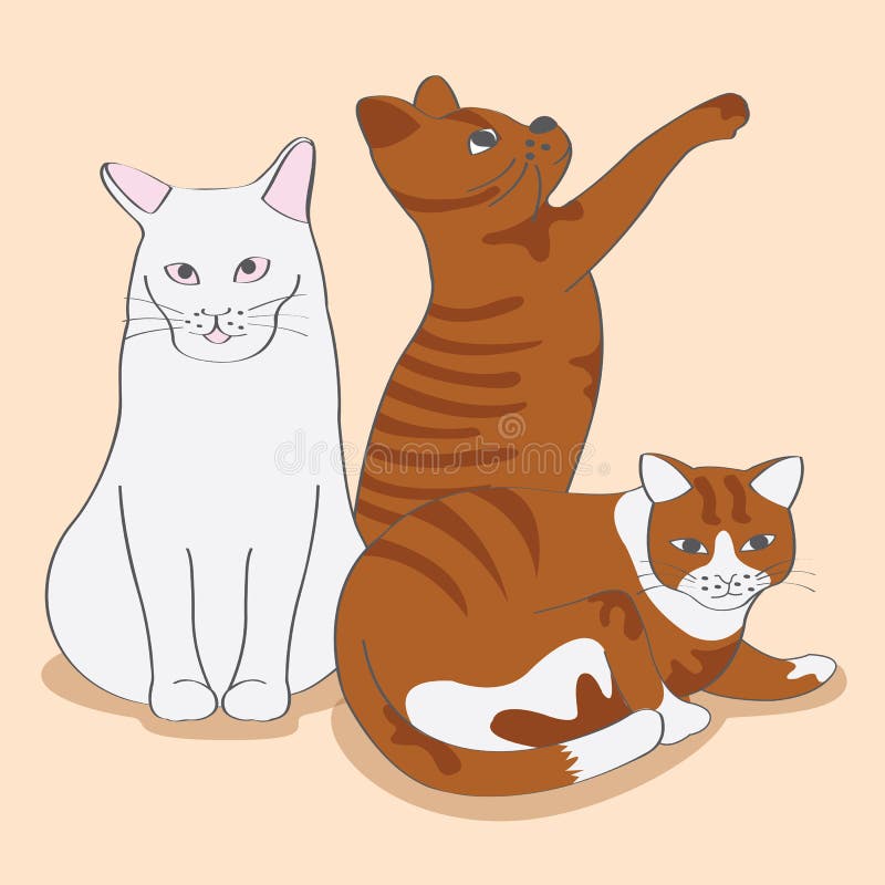 Clipart de sublimação de gatos fofos, ilustração de gato engraçado