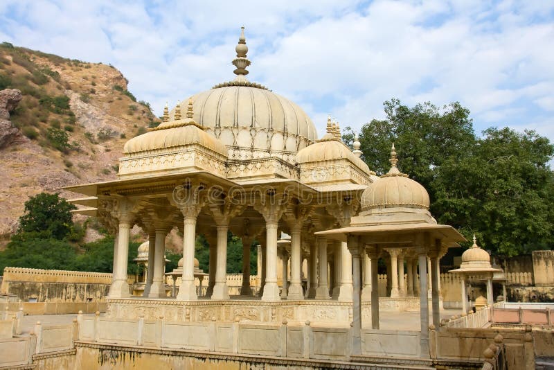 Gatore Ki Chhatriyan, Jaipur, Ràjasthàn, Inde images stock Gatore Ki Chhatriyan, Jaipur, Ràjasthàn, Inde images stock