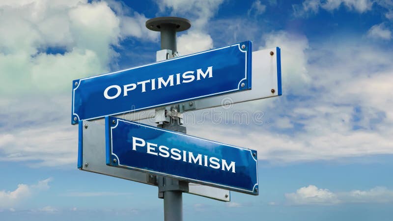 Gatortecken till Optimism kontra Pessimism
