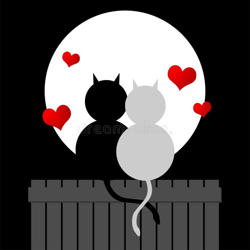 Gatos del amor stock de ilustración Gatos del amor stock de ilustración