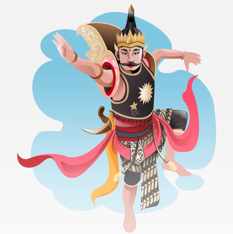 Premium Vector  Indonesia javanese hero character ghatotkacha, crying pose