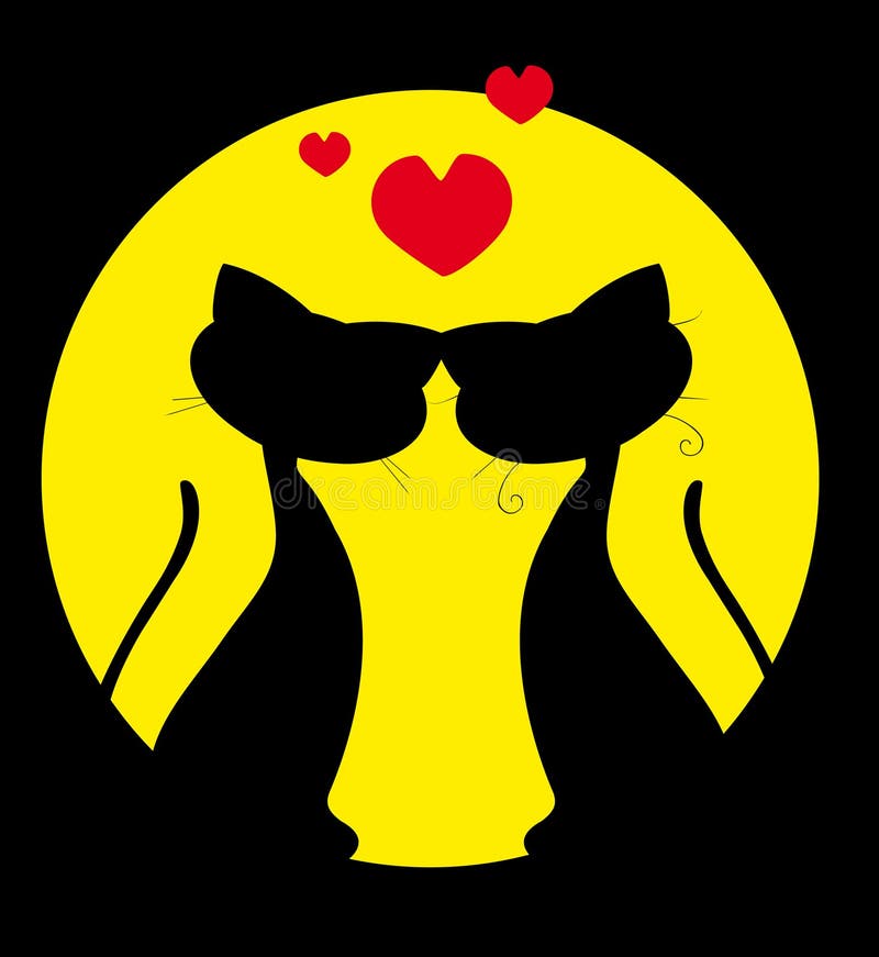 Gatti di amore illustrazione vettoriale Gatti di amore illustrazione vettoriale