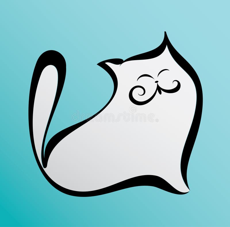 Gatto felice grasso royalty illustrazione gratis Gatto felice grasso royalty illustrazione gratis