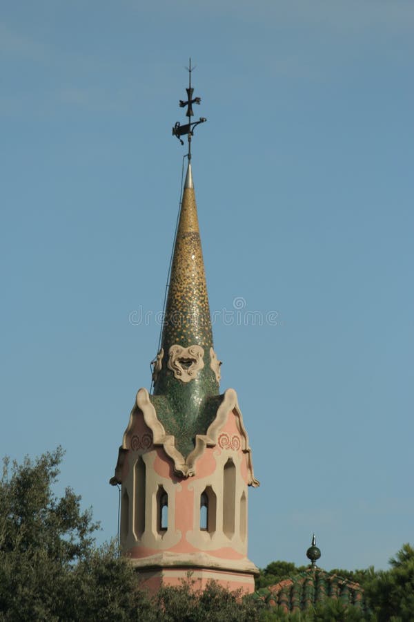 Gaudi's house tower royalty free stock photo Gaudi's house tower royalty free stock photo