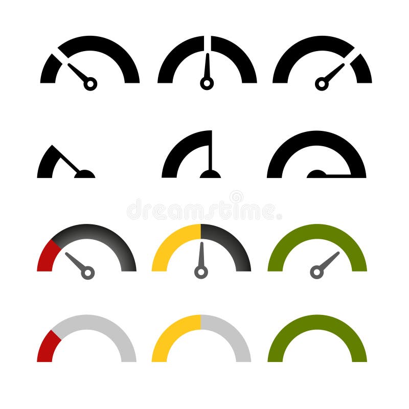 Gauge Levels Icons Stock Illustration Image 57782808