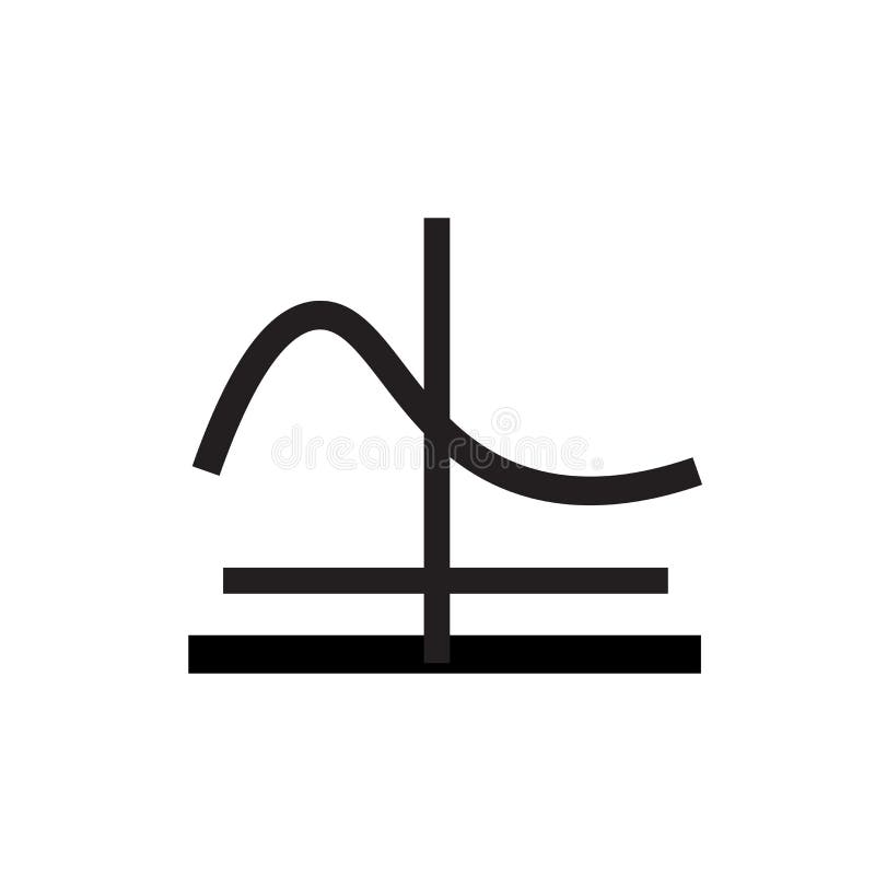 Gaussian function icon vector sign and symbol isolated on white background, Gaussian function logo concept stock illustration Gaussian function icon vector sign and symbol isolated on white background, Gaussian function logo concept stock illustration