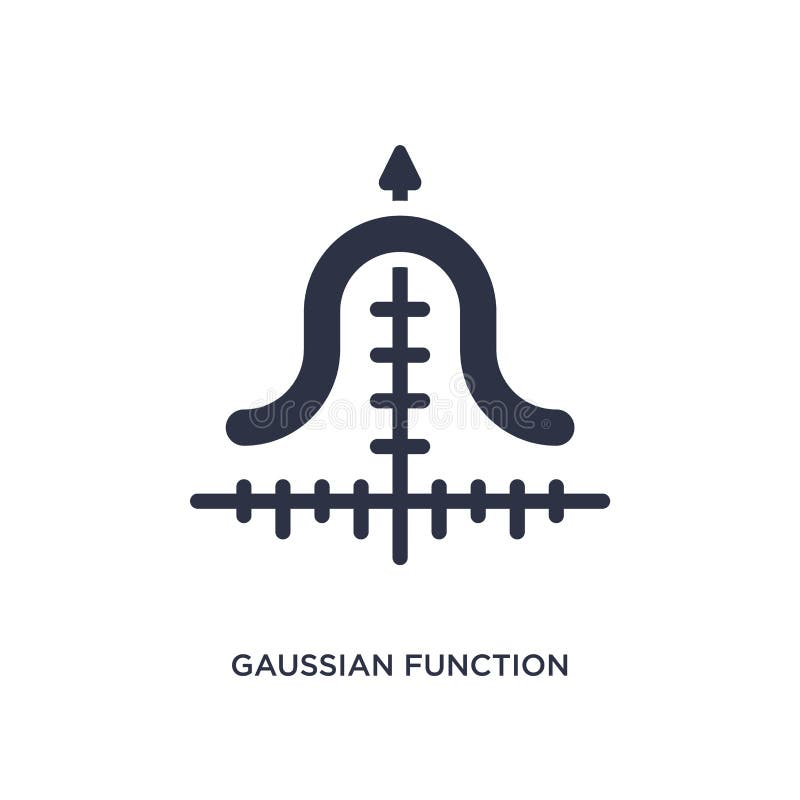 gaussian function icon on white background. Simple element illustration from education concept vector illustration gaussian function icon on white background. Simple element illustration from education concept vector illustration