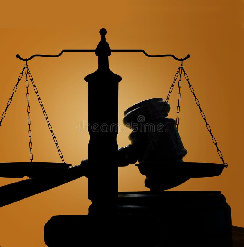 Gavel et échelles images libres de droits Gavel et échelles images libres de droits