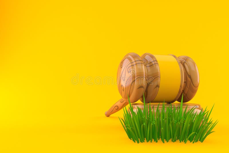 Gavel na relva ilustração stock