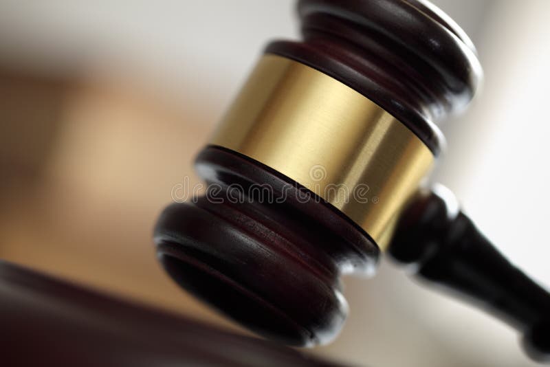 Gavel in tribunale di legge fotografia stock Gavel in tribunale di legge fotografia stock