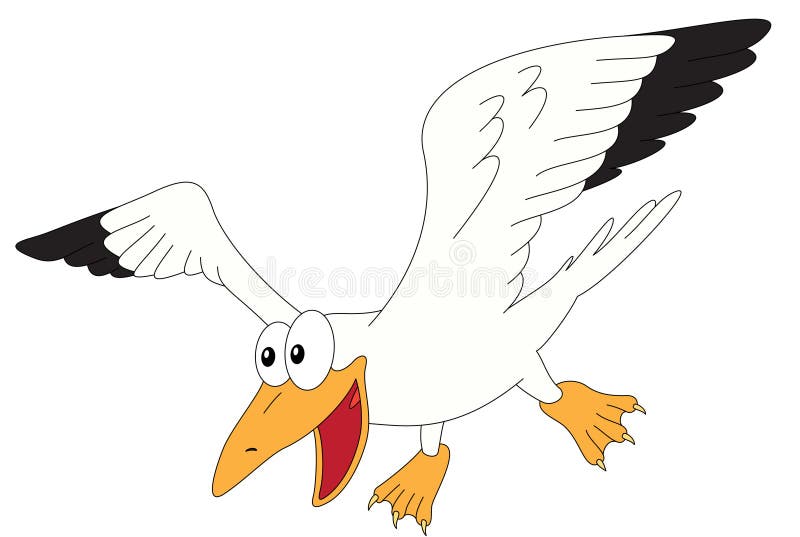 Gaviota de la historieta para los bebés y los niños stock de ilustración Gaviota de la historieta para los bebés y los niños stock de ilustración