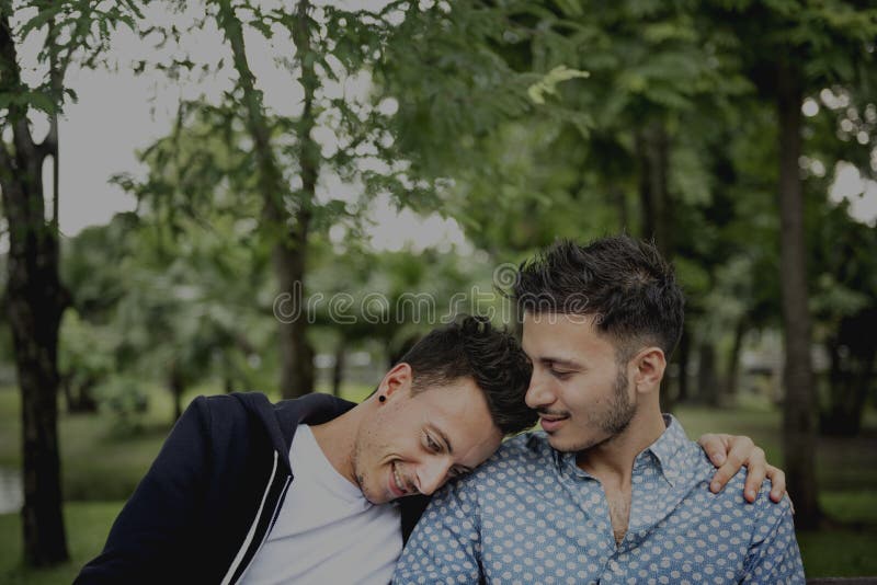 Gay Couple Love Outdoors Concept Stock Image Image Of Happiness