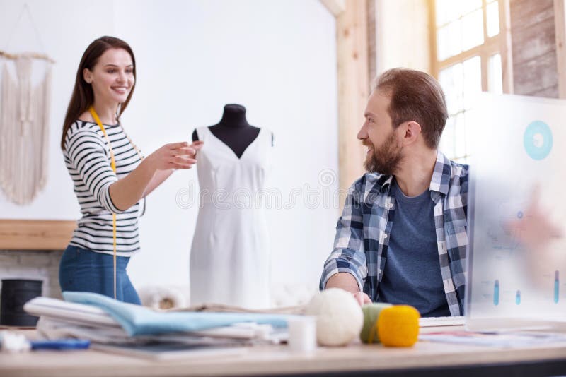 Gay Couple Tailors Discussing Collection Stock Image - Image of look ...