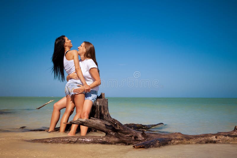 Gay couple on vacation royalty free stock image