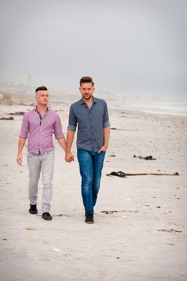 Gay Couple Walking Holding Hands Stock Image Image Of Adult Person