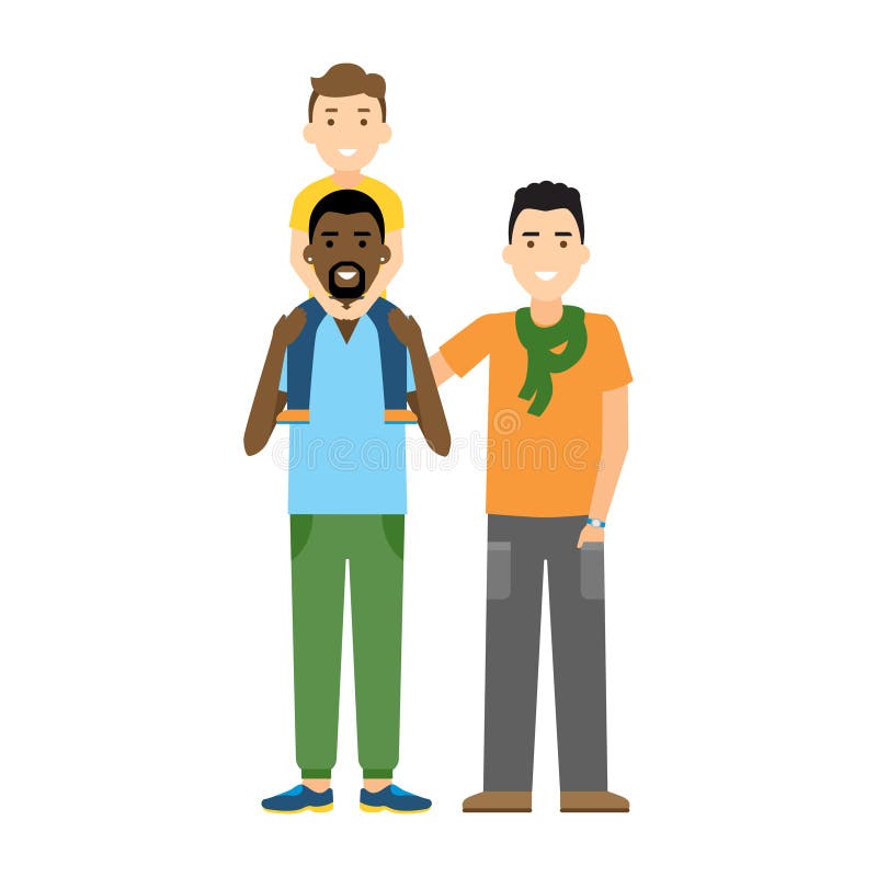 Gay family. stock vector. Illustration of happy, relationship - 78574853 Gay family. stock vector. Illustration of happy, relationship - 78574853