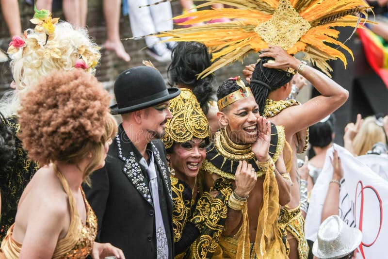 Gay Pride Canal Parade Amsterdam 2014 Editorial Stock