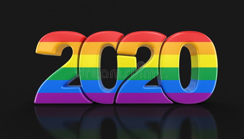 3d Image of Gay Pride Color  New Year 2020. Image with clipping path. 3d Image of Gay Pride Color  New Year 2020. Image with clipping path.